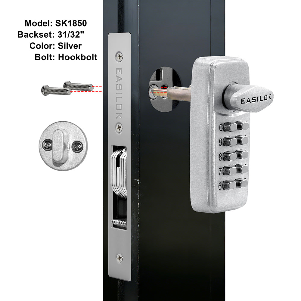 EASILOK SK1850：Keyless Keypad Storefront Door Lock, Replacement for Adams Rite with Drilling Free by DIY installation