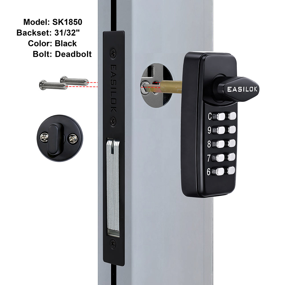 EASILOK SK1850：Keyless Keypad Storefront Door Lock, Replacement for Adams Rite with Drilling Free by DIY installation