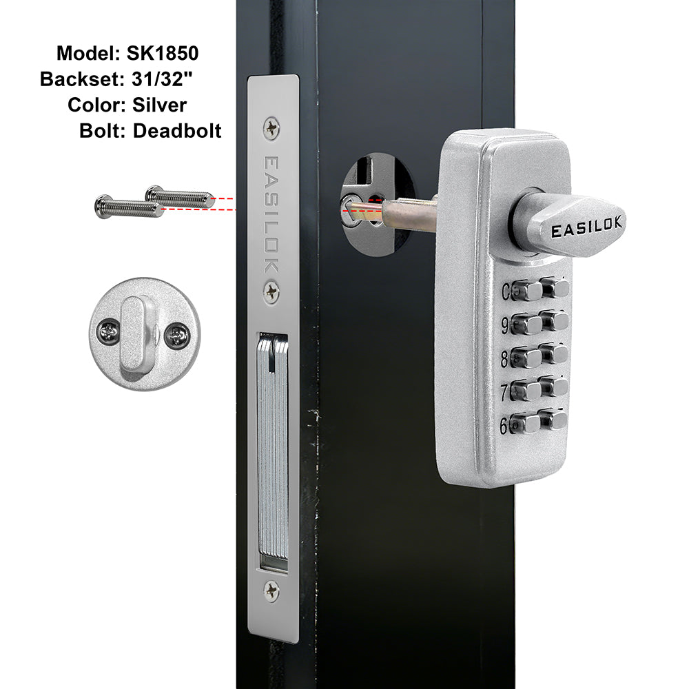 EASILOK SK1850：Keyless Keypad Storefront Door Lock, Replacement for Adams Rite with Drilling Free by DIY installation