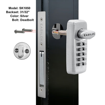 EASILOK SK1850：Keyless Keypad Storefront Door Lock, Replacement for Adams Rite with Drilling Free by DIY installation