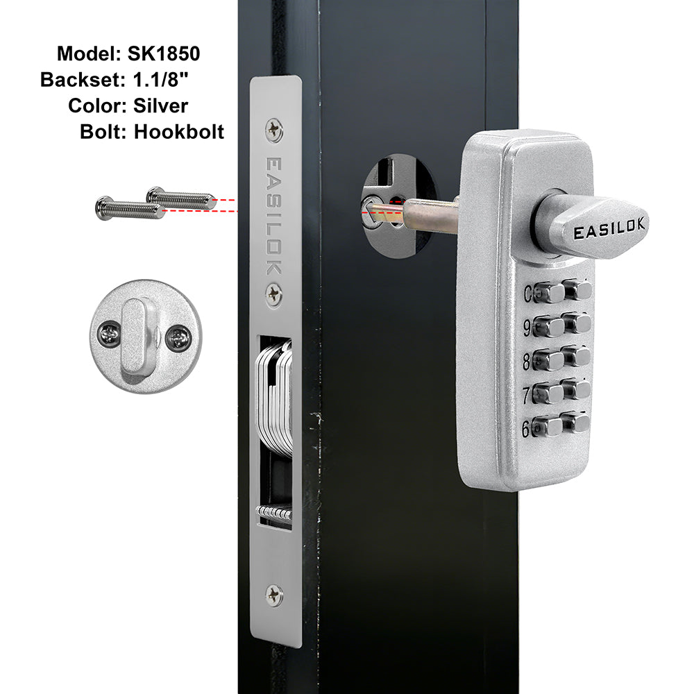 EASILOK SK1850：Keyless Keypad Storefront Door Lock, Replacement for Adams Rite with Drilling Free by DIY installation