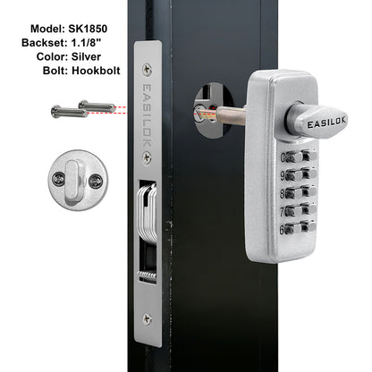 EASILOK SK1850：Keyless Keypad Storefront Door Lock, Replacement for Adams Rite with Drilling Free by DIY installation