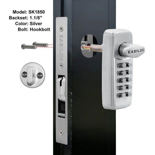 EASILOK SK1850：Keyless Keypad Storefront Door Lock, Replacement for Adams Rite with Drilling Free by DIY installation