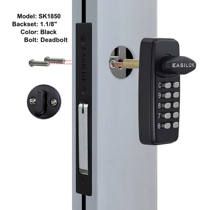 EASILOK SK1850：Keyless Keypad Storefront Door Lock, Replacement for Adams Rite with Drilling Free by DIY installation