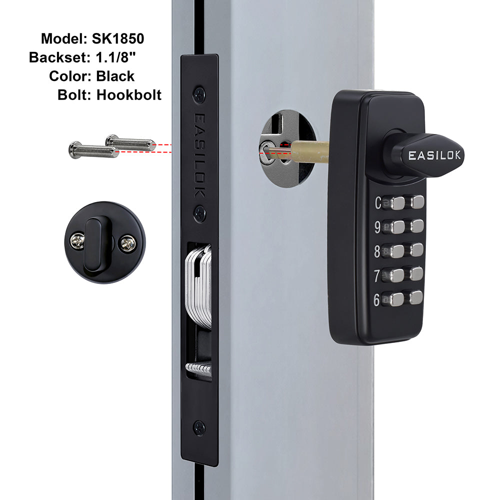 EASILOK SK1850：Keyless Keypad Storefront Door Lock, Replacement for Adams Rite with Drilling Free by DIY installation