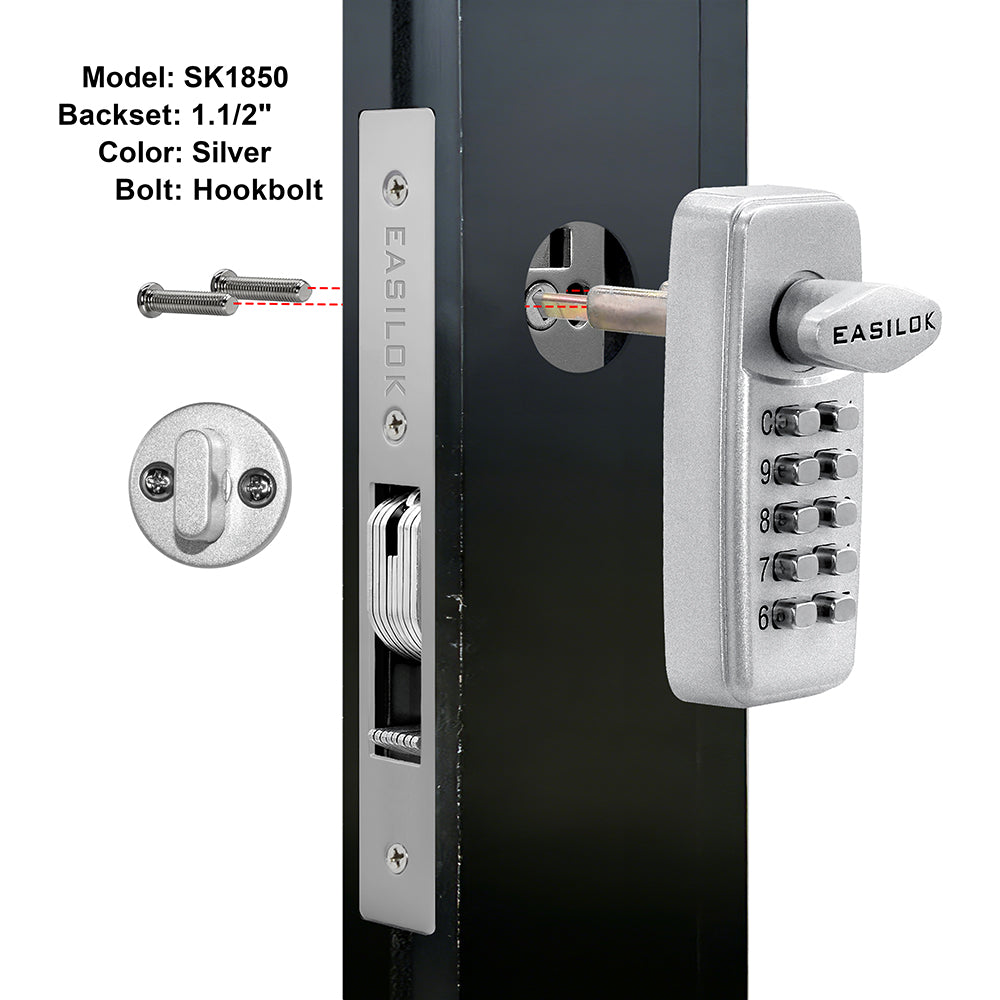 EASILOK SK1850：Keyless Keypad Storefront Door Lock, Replacement for Adams Rite with Drilling Free by DIY installation