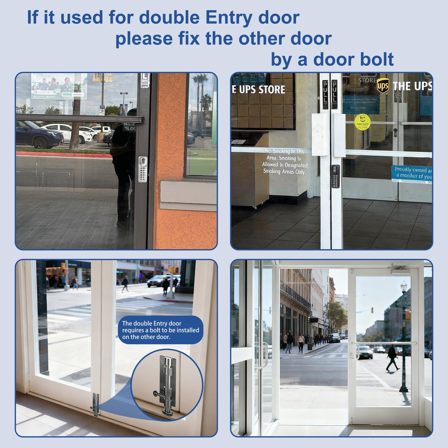 EASILOK SK1850S(sfic): The Only Drill-Free Combination Keyless Storefront Door Lock with SFIC Key Override & DIY Installation in The World