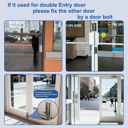 EASILOK SK1850S(sfic): The Only Drill-Free Combination Keyless Storefront Door Lock with SFIC Key Override & DIY Installation in The World