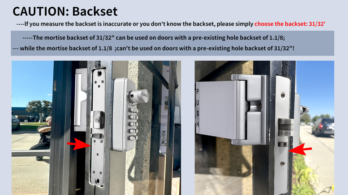 EASILOK SK4510: Keyless Storefront Deadlatch,Non-Handed Mechanical Lock | Direct Adams Rite 4510 Replacement | Heavy-Duty DIY Security for US Narrow Stile Aluminum Doors 31/32"-Black cross-patented