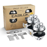 EASILOK 4*E2 with Keyed Alike Combo ,Twist to Lock Deadbolt Lock Keyless with Night Latch & Anti-Mislock Button