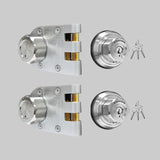 AIsecure 2*A9 ( Schlage keyway）Jimmy Proof Lock SC keyway, with Night Latch & Anti-Mislock Button, Silver