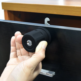 EASILOK 2*A7 with Keyed Alike Combo, Cabinet Cam Lock Keyless with Anti-Mislock Button, Black