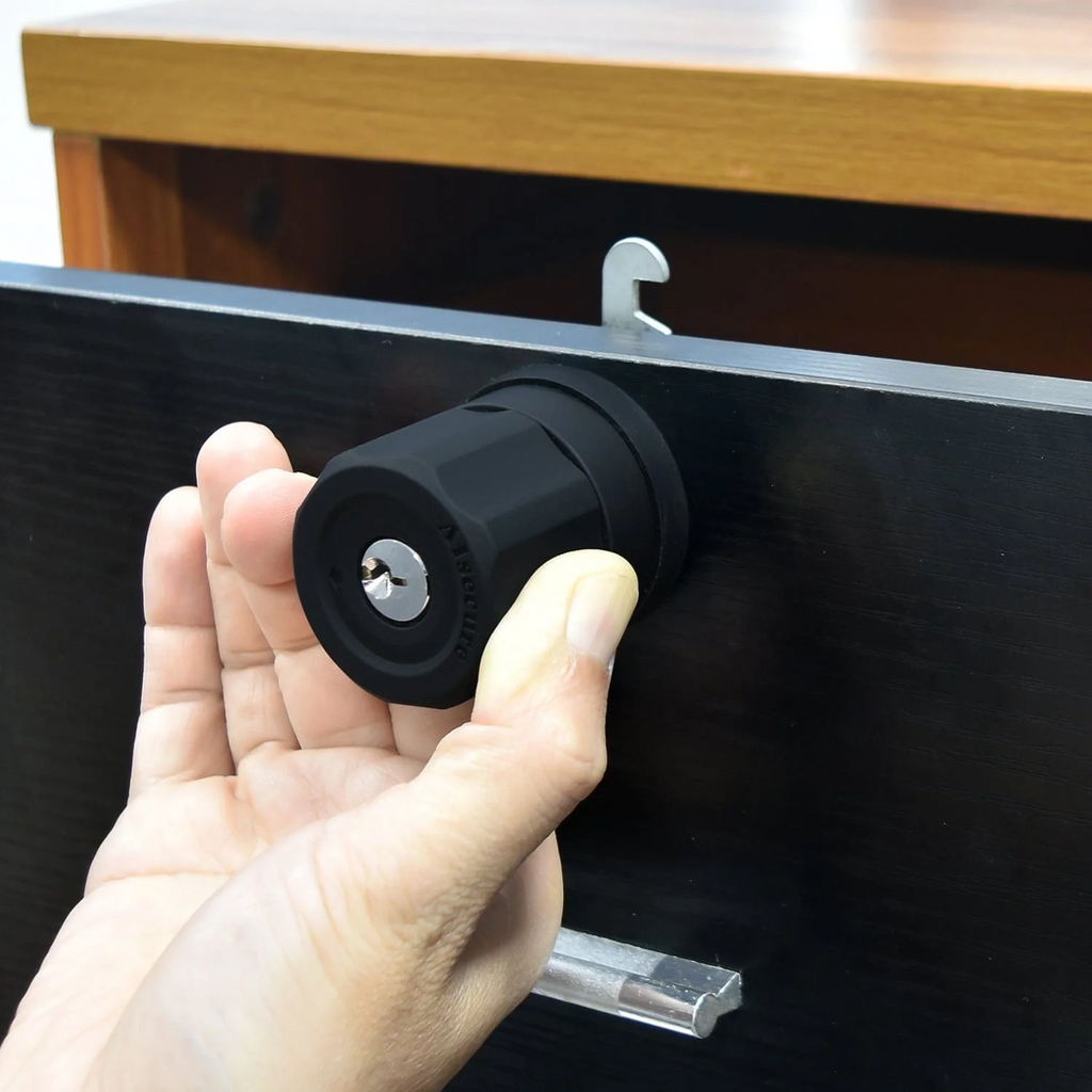 EASILOK A7 Cabinet Cam Lock  with Keyed Alike Combo with Anti-Mislock Button, black