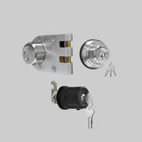 EASILOK 5*E2 with Keyed Alike Combo, Twist to Lock Deadbolt Lock Keyless with Night Latch & Anti-Mislock Button, Silver