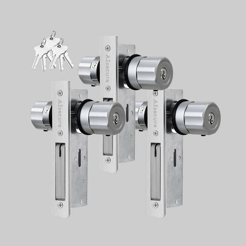 Alsecure 3*A5 Storefront Door Locks Keyed Alike, Backset 1-31/32'' (25mm) , 1-1/8'' (29mm), Commerical Mortise Lock With Anti-Mislock Button, Swing Deadbolt For Shop Door