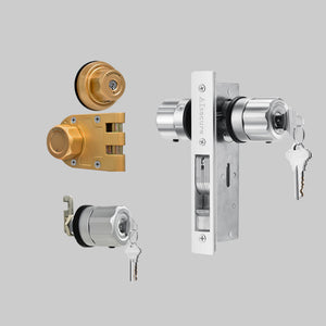 Jimmy Proof Lock(A9) & Storefort Door Lock(A5) & Cabinet Cam Lock (A7) - Key aliked combo , Schlage Keyway