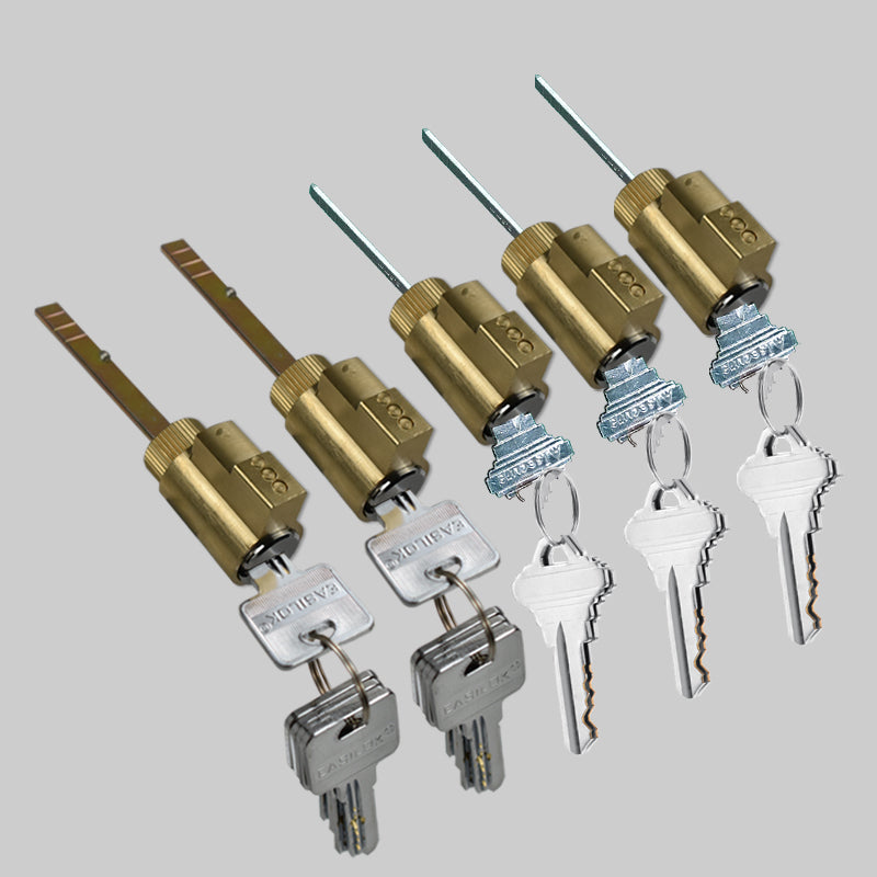 EASILOK 5 of E2 Lock cylinder/cores (2* Lock cylinder with Dimple keyway keys+3*Lock cylinder with SC keyway keys)