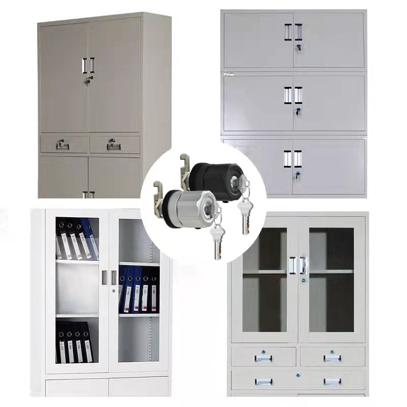 EASILOK 3*A7 with Keyed Alike Combo, Cabinet Cam Lock Keyless with Anti-Mislock Button, Silver