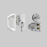 EASILOK Jimmy Proof Lock(A9) & Sliding Patio Door Handle with cylinder (A10) - Key aliked combo , Schlage Keyway