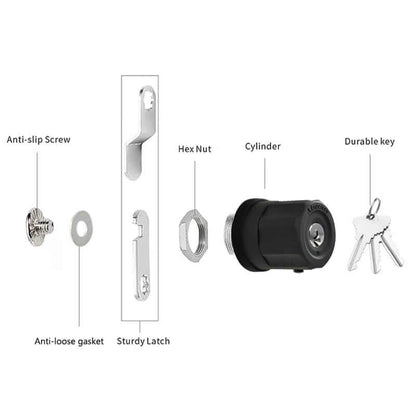 AIsecure A7: Twist-to-Lock Cabinet Cam Lock Silver 7/8”